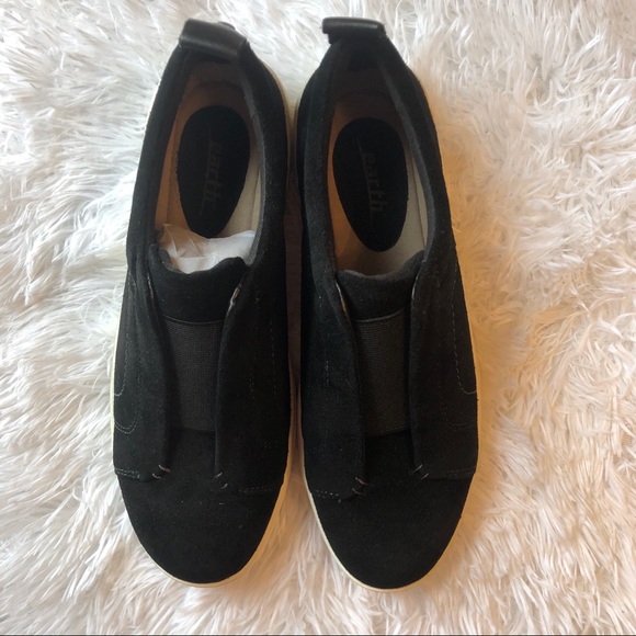 Earth Womens Zetta Black Suede Fashion Sneaker NEW - Picture 2 of 6